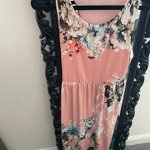 Pink floral dress